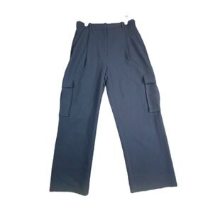 Abercrombie & Fitch Wide Leg Pants in Dark Blue